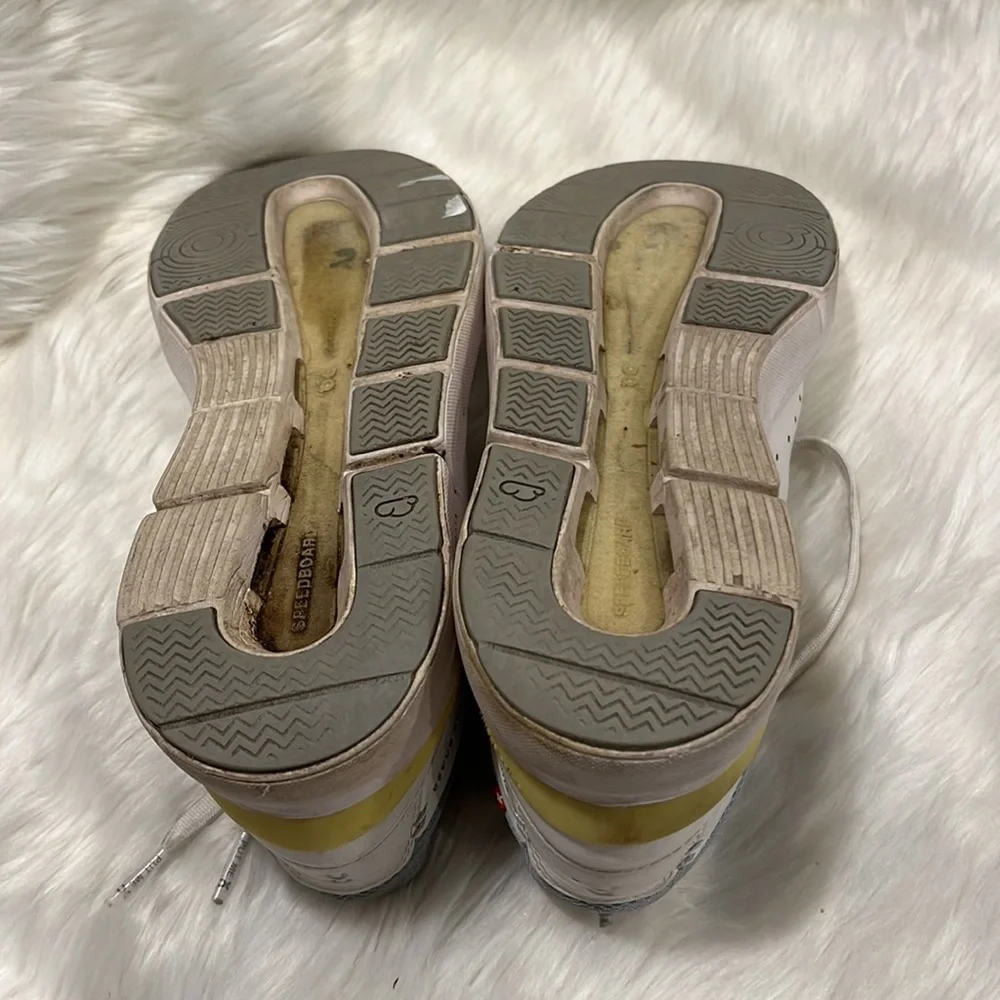 On Running The Roger Cloudtec White Leather Sneakers Women 8